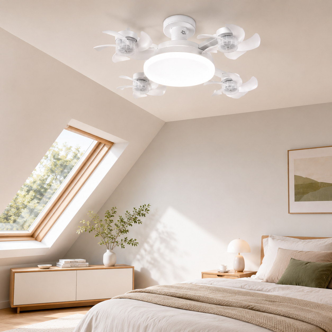AeroChill™ – E27 Deckenventilator mit LED-Licht